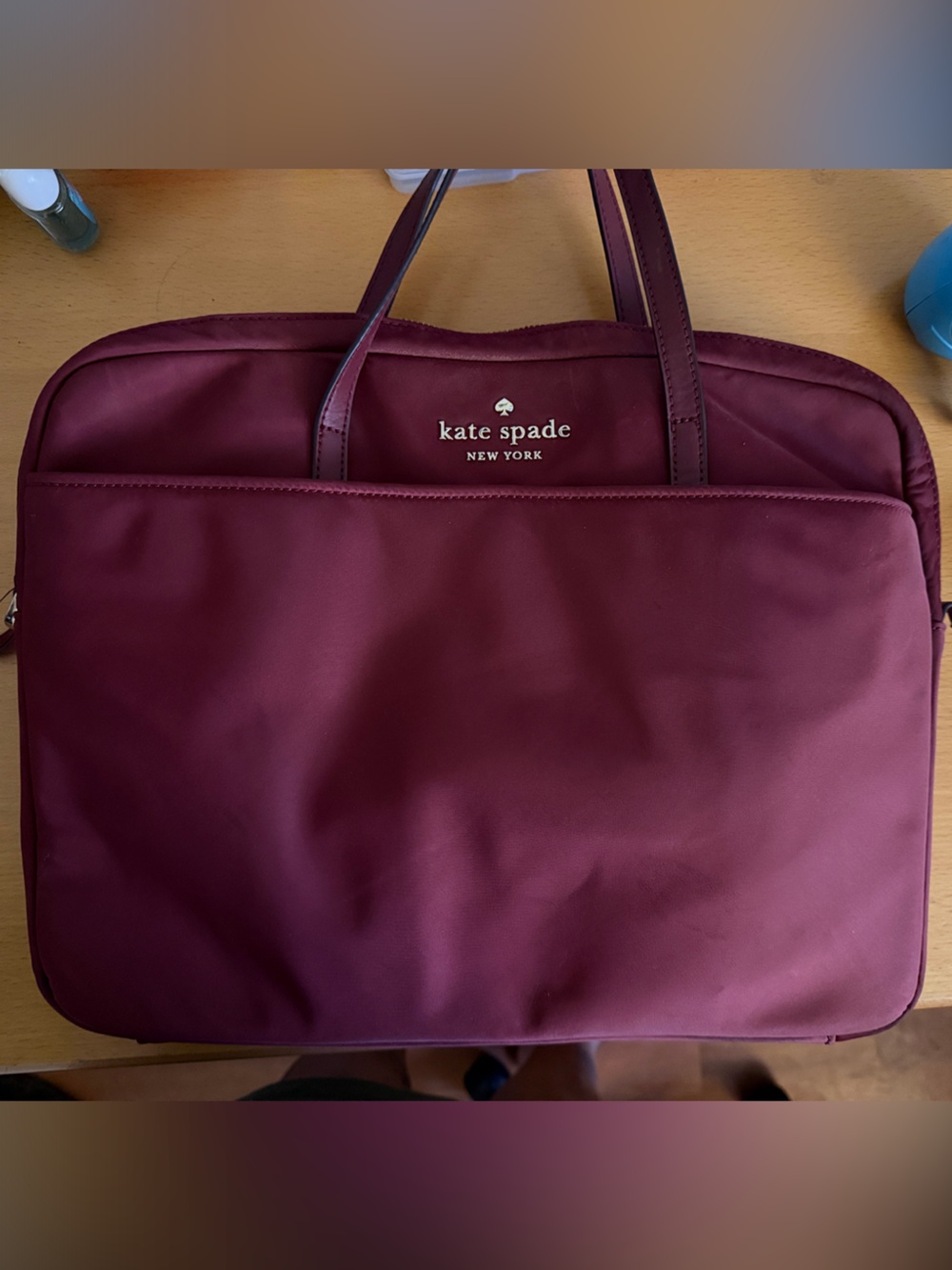 kate spade burgundy laptop bag